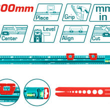 Линейка многофункциональная с уровнем Длина: 60см TMT646003