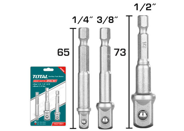 Адаптор торцевых головок 1/4", 3/8", 1/2" , TAC273651