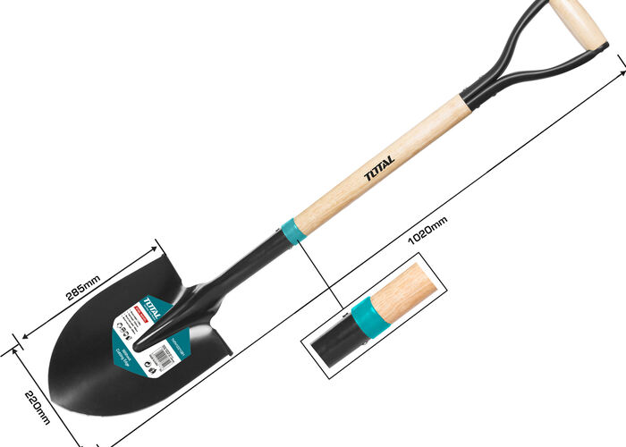 Лопата штыковая с черенком  22см*29,5см 1020мм  THTHW0101