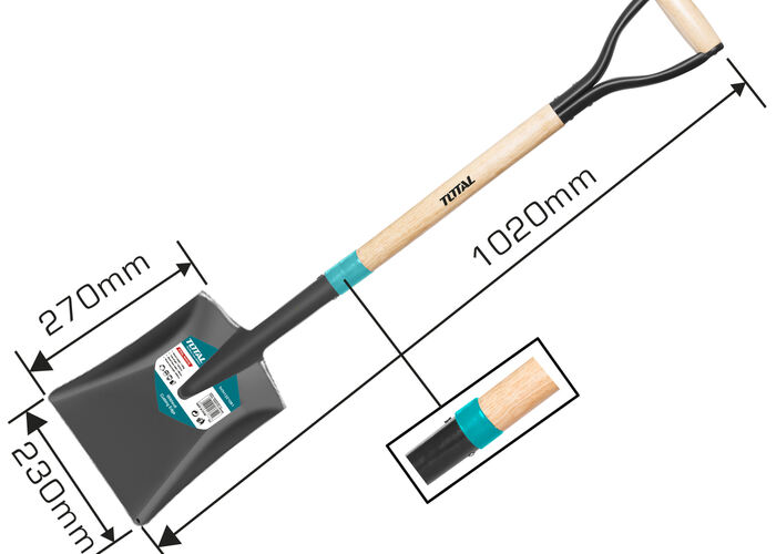 Лопата совковая с черенком  23см*27см 1020мм  THTHW0102