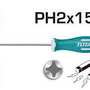 Отвертка крестовая 150мм 6мм S2,PH2 , THT26PH2150